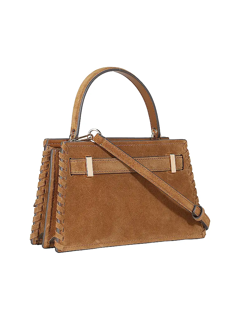 TORY BURCH | Ledertasche - Henkeltasche LEE RADZIWILL  | Camel