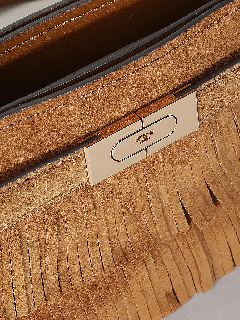 TORY BURCH | Ledertasche - Henkeltasche LEE RADZIWILL  | Camel