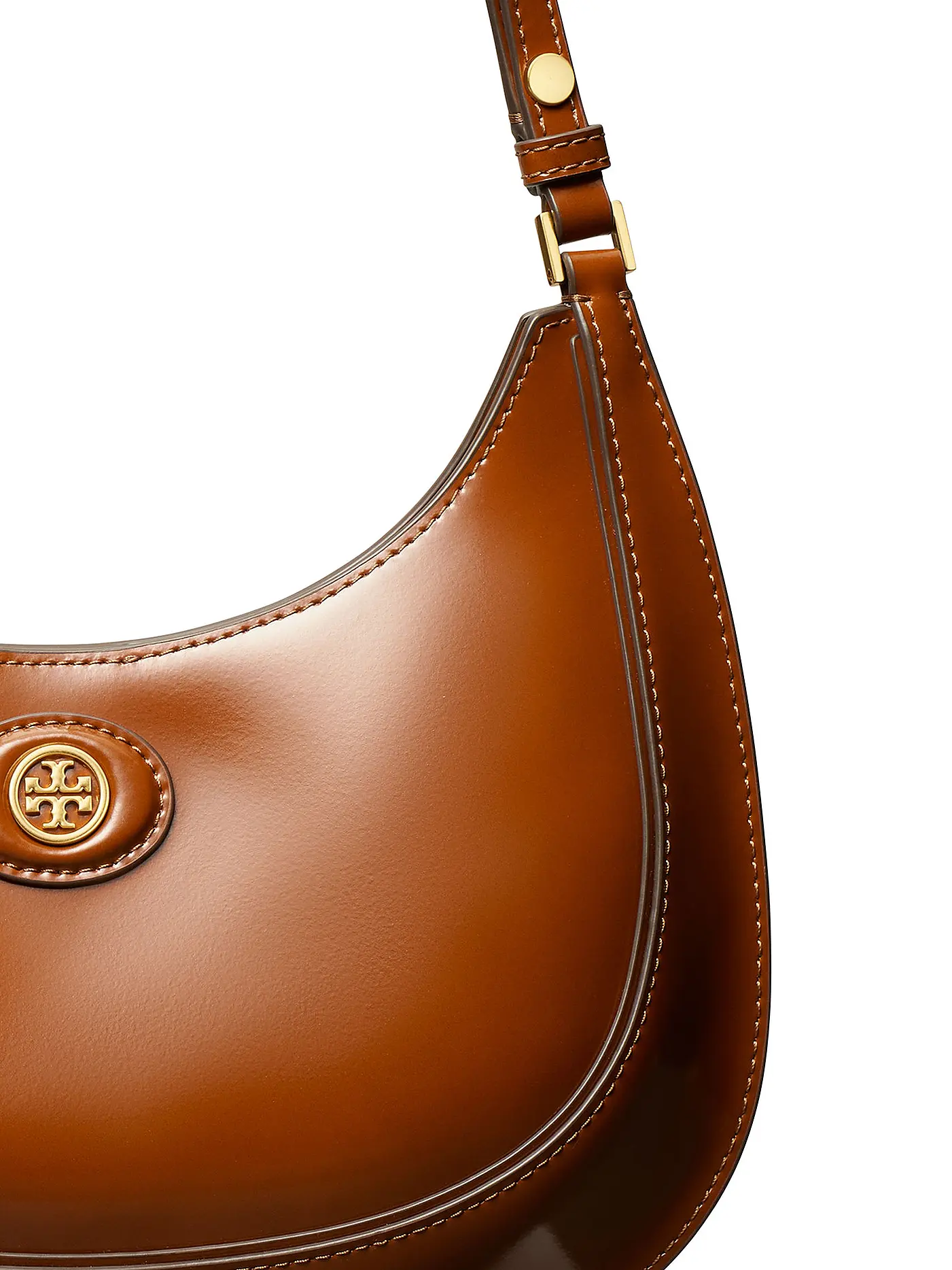 TORY BURCH | Ledertasche - Henkeltasche ROBINSON SPAZZOLATO | braun