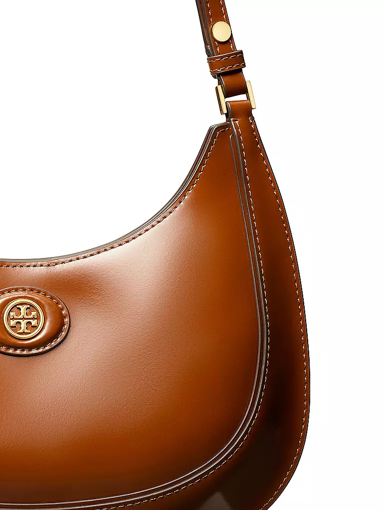 TORY BURCH | Ledertasche - Henkeltasche ROBINSON SPAZZOLATO | braun