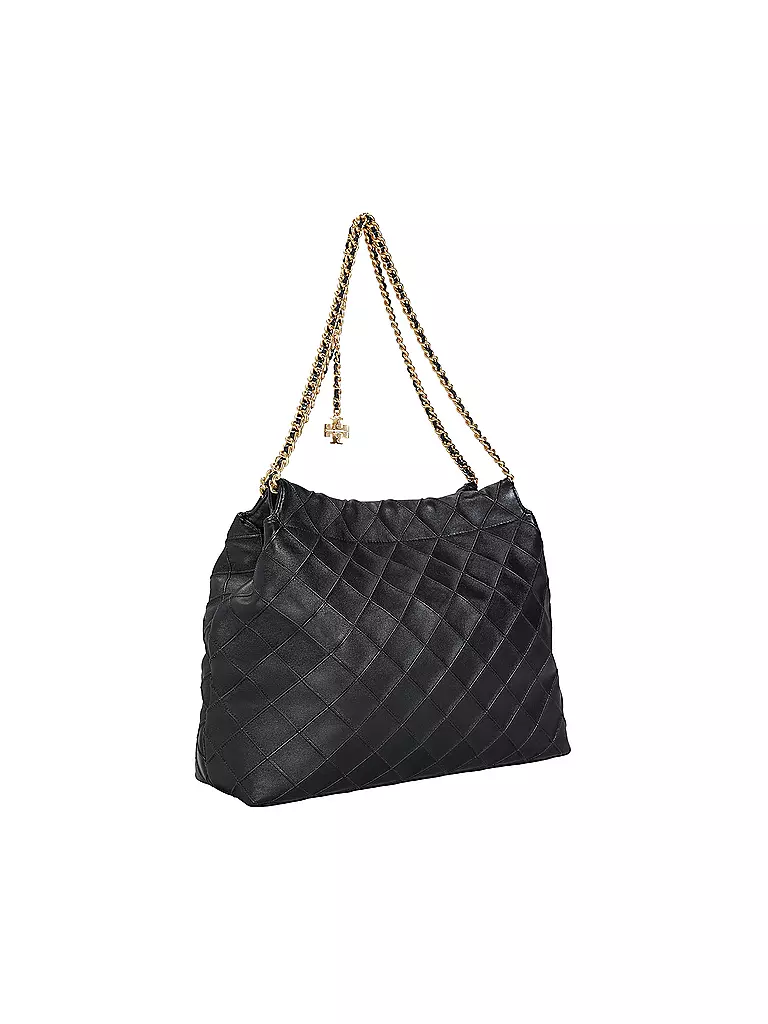TORY BURCH | Ledertasche - Hobo Bag FLEMING | schwarz