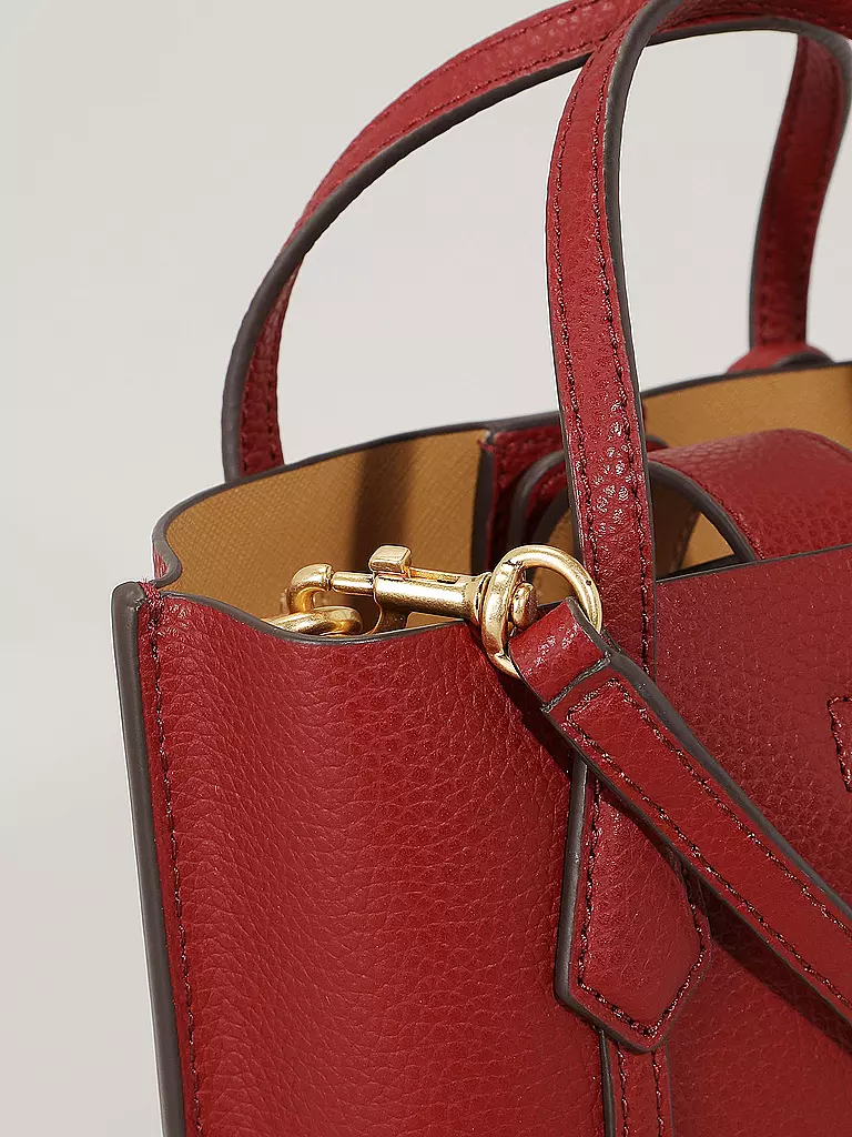 TORY BURCH | Ledertasche - Mini Bag PERRY MINI TOTE | dunkelrot