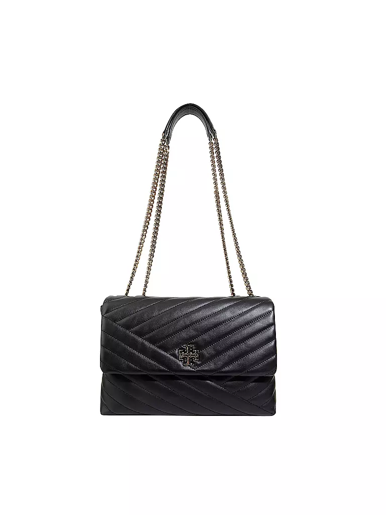 TORY BURCH | Ledertasche - Schultertasche "Kira Chevron" | schwarz