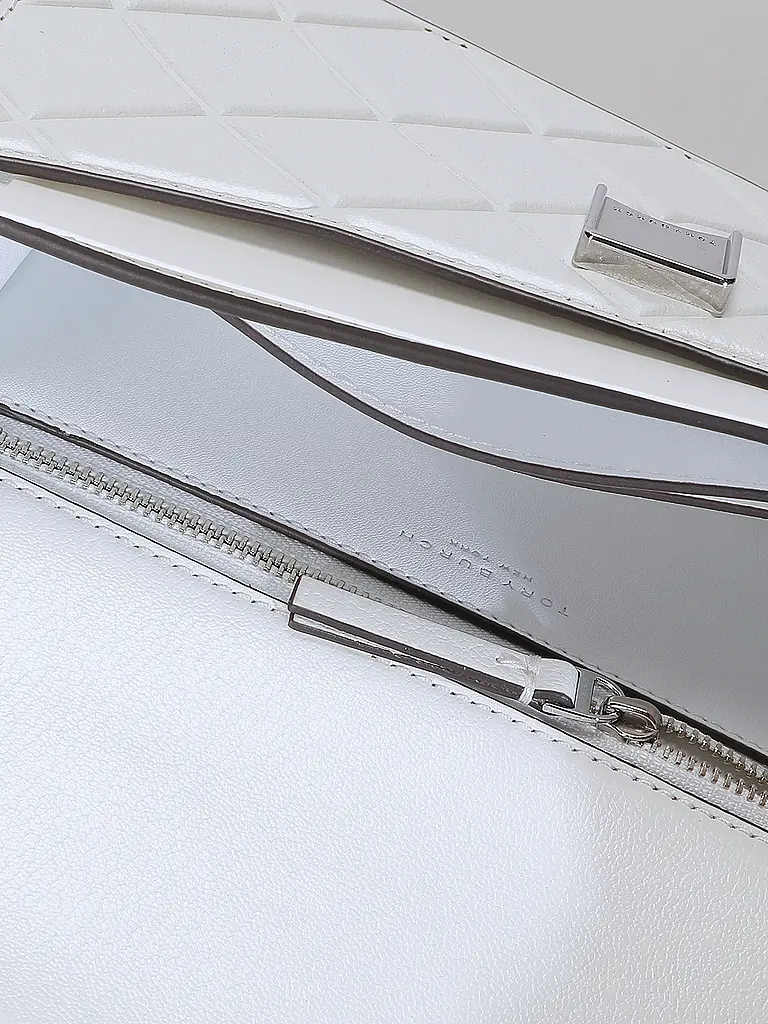TORY BURCH | Ledertasche - Schultertasche FLEMING Small | Weiss