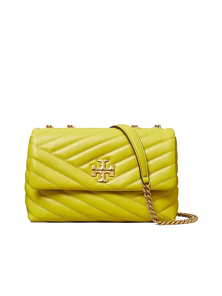 TORY BURCH | Ledertasche - Schultertasche KIRA CHEVRON Small | gelb