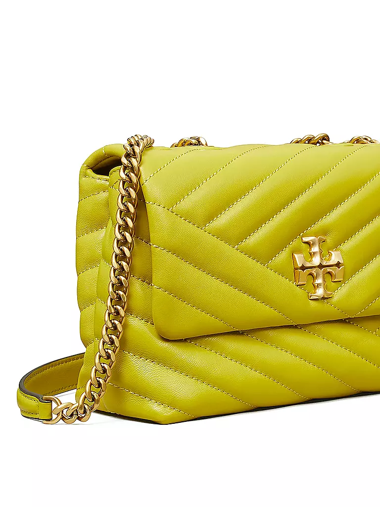 TORY BURCH | Ledertasche - Schultertasche KIRA CHEVRON Small | gelb