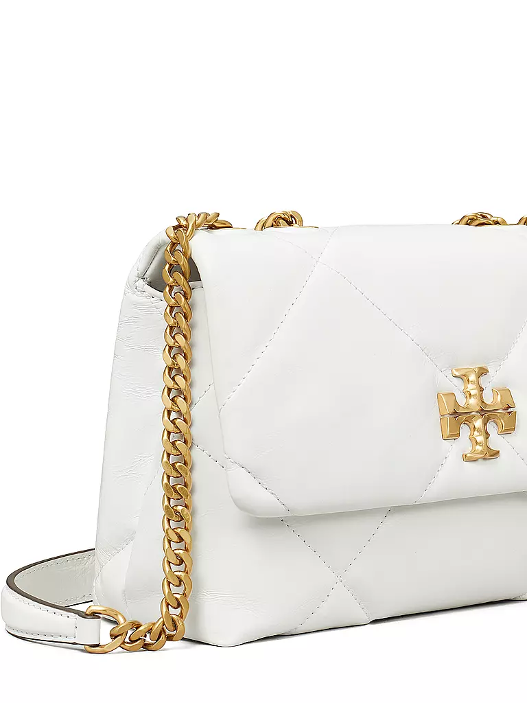 TORY BURCH | Ledertasche - Schultertasche KIRA DIAMOND | weiss