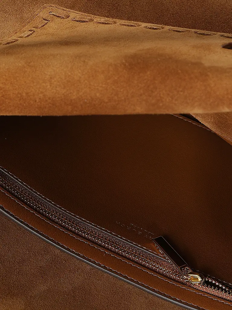 TORY BURCH | Ledertasche - Schultertasche LEE RADZIWILL Large  | Camel