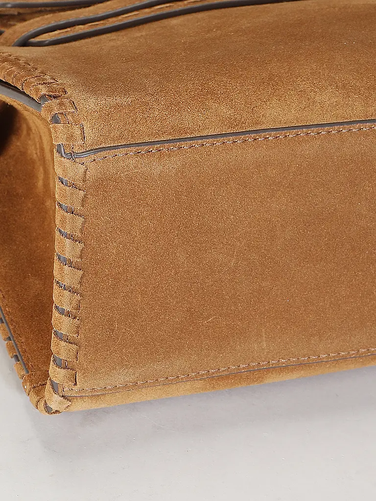 TORY BURCH | Ledertasche - Schultertasche LEE RADZIWILL Large  | Camel