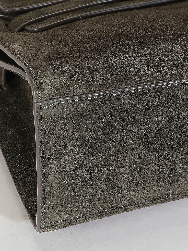 TORY BURCH | Ledertasche - Schultertasche LEE RADZIWILL Large | Dunkelgrün