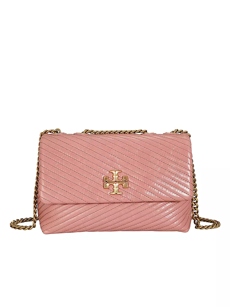 TORY BURCH | Ledertasche - Tasche KIRA MOTO QUILT Small | pink