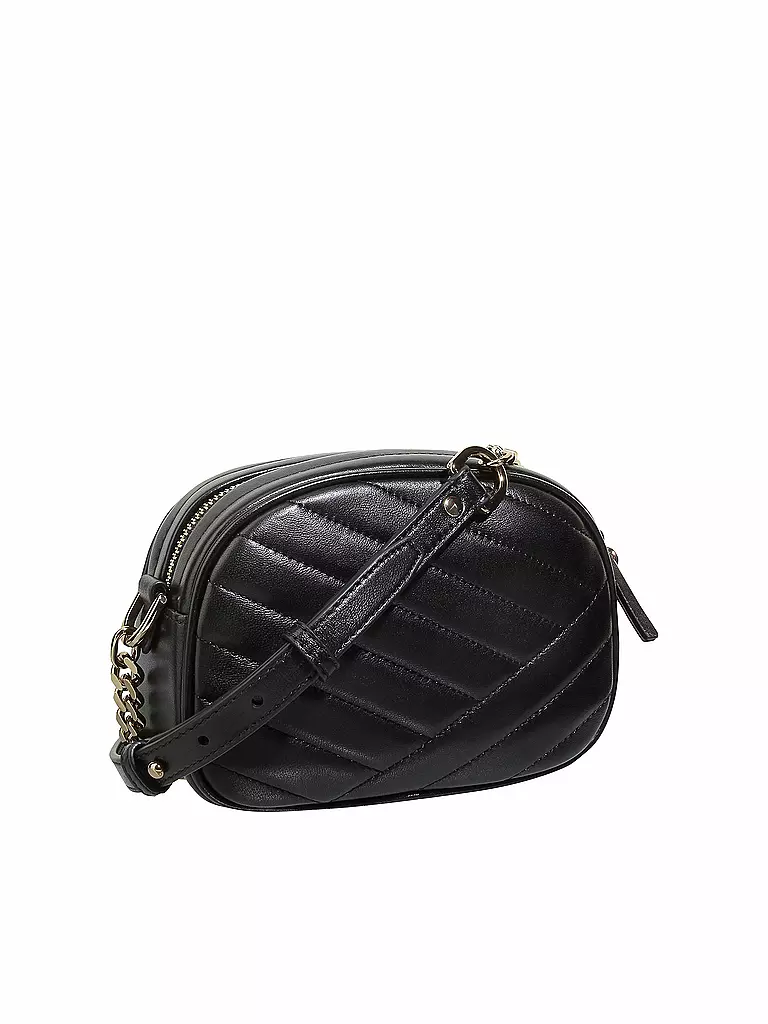 TORY BURCH | Ledertasche - Umhängetasche "Kira Chevron" | schwarz