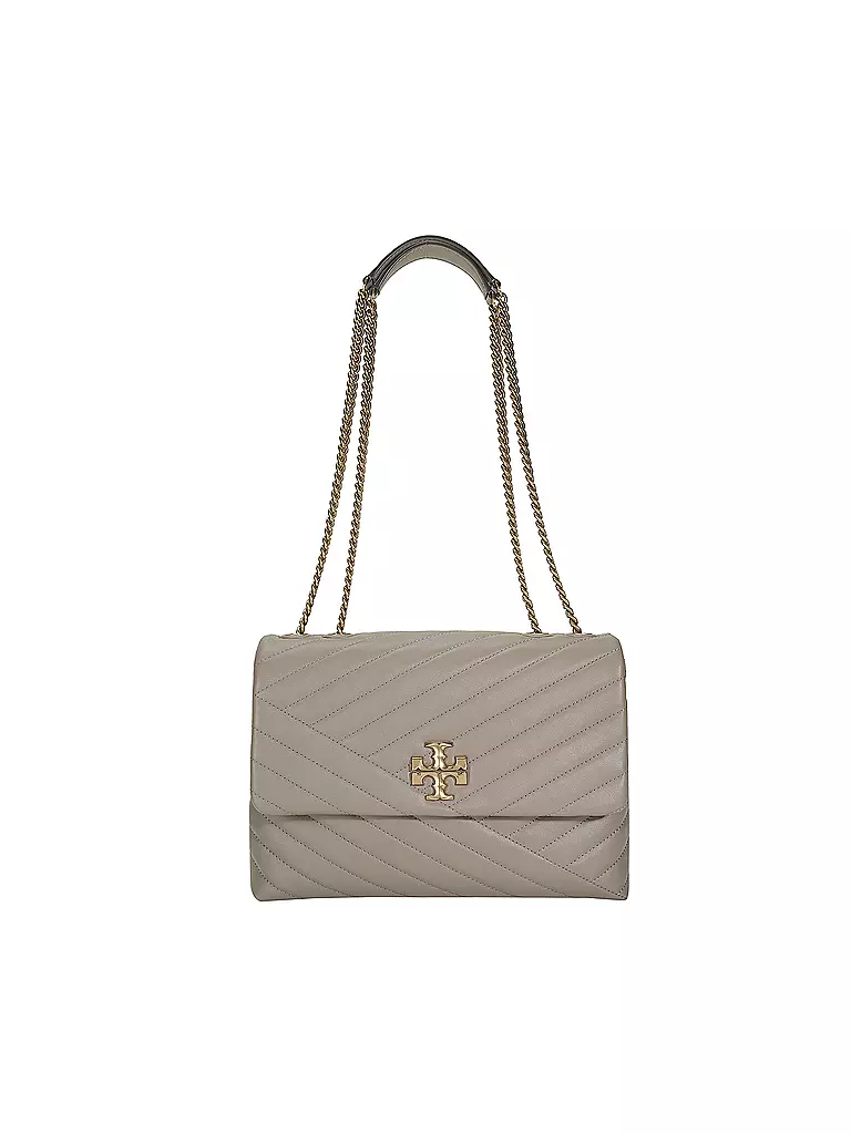 TORY BURCH | Ledertasche - Umhängetasche KIRA | grau