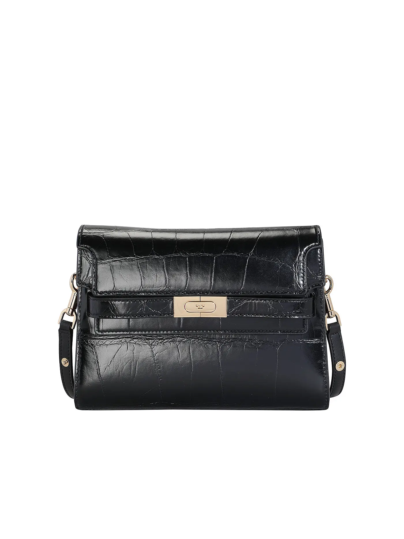 TORY BURCH | Ledertasche - Umhängetasche LEE RADZIWILL CROC  | schwarz