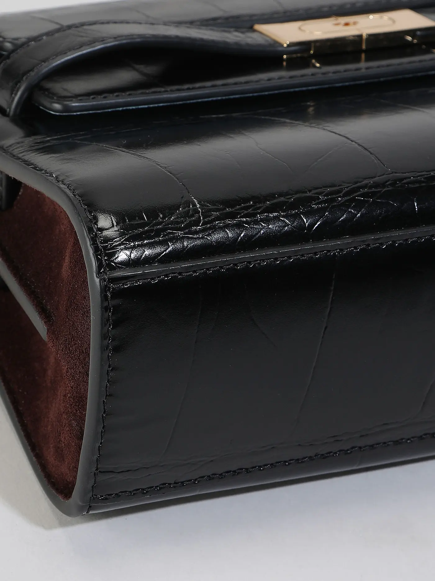 TORY BURCH | Ledertasche - Umhängetasche LEE RADZIWILL CROC  | schwarz