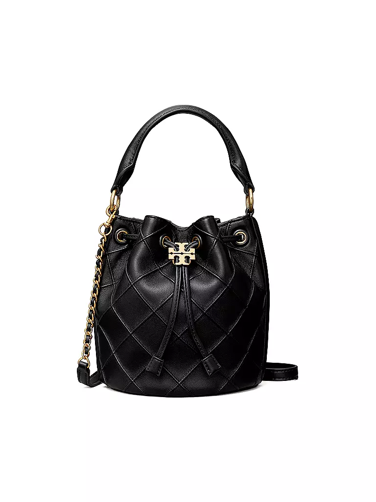 TORY BURCH | Ledertasche -Bucket Bag FLEMING S | schwarz