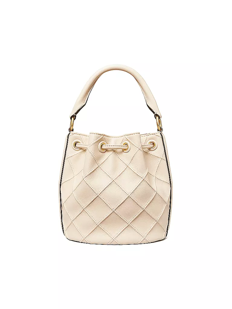 TORY BURCH | Ledertasche -Bucket Bag FLEMING S | beige