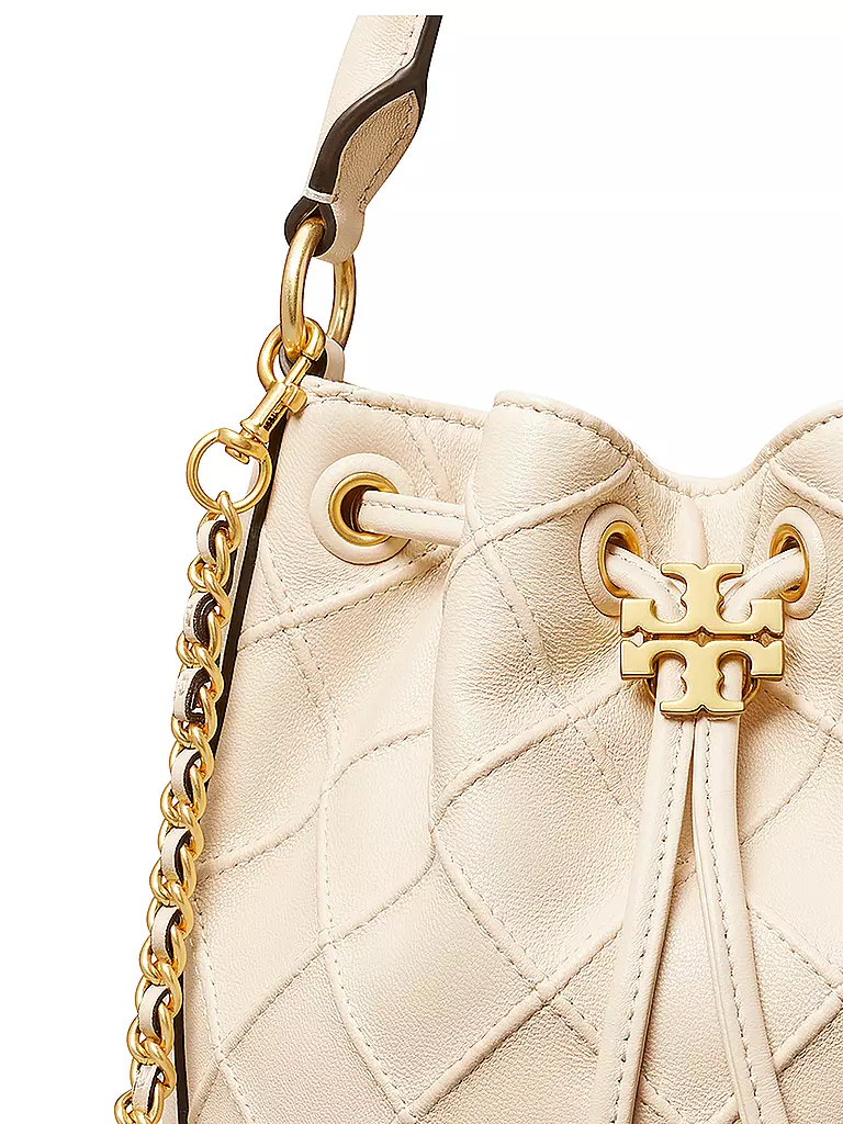 TORY BURCH | Ledertasche -Bucket Bag FLEMING S | beige