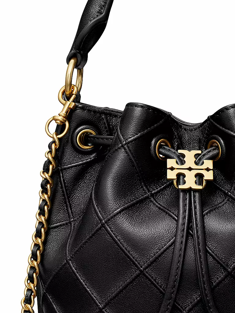 TORY BURCH | Ledertasche -Bucket Bag FLEMING S | hellbraun