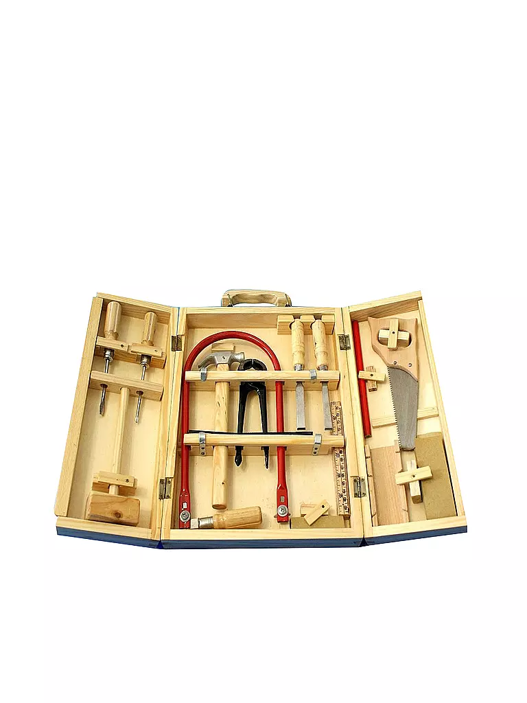 TOYTOYTOY | Holz Werkzeugkasten mit Laubsäge & Co | beige