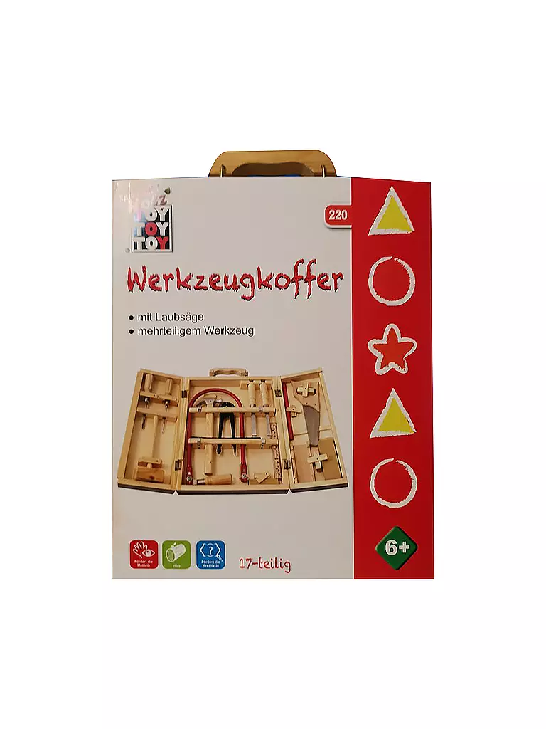 TOYTOYTOY | Holz Werkzeugkasten mit Laubsäge & Co | beige