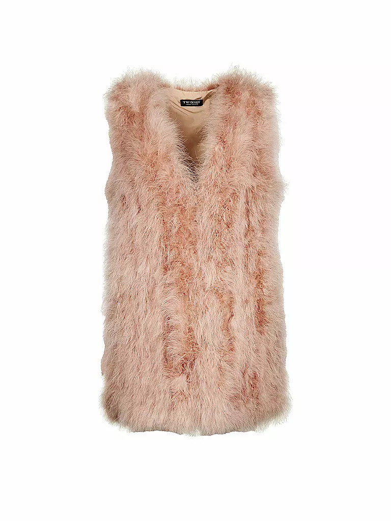 TWINSET | Gilet in Straussenfeder-Optik | 
