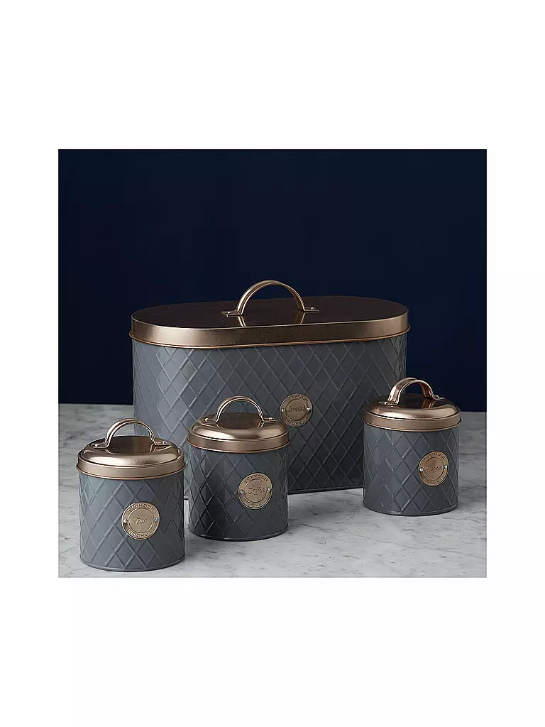 TYPHOON | Brotkasten Henrik Copper 10l Grau/Kupfer | grau