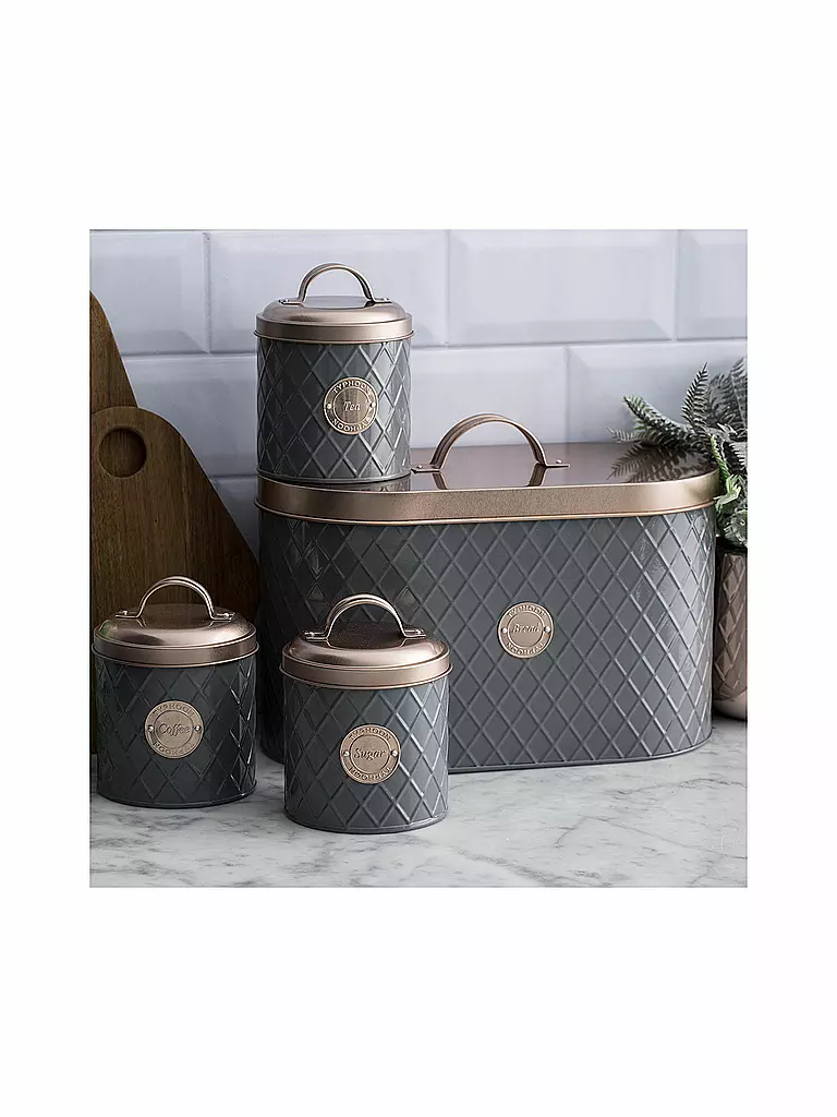 TYPHOON | Brotkasten Henrik Copper 10l Grau/Kupfer | grau