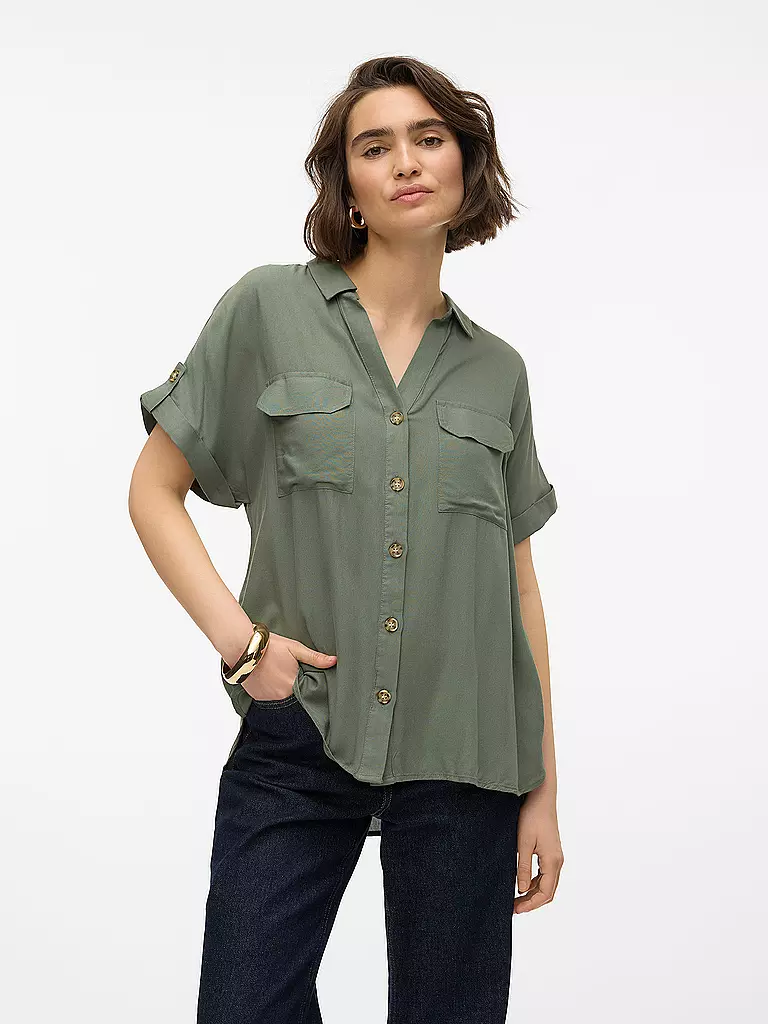 VERO MODA | Bluse  VMBUMPY | weiss