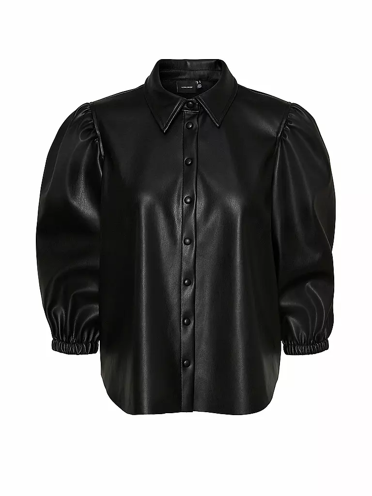 VERO MODA | Bluse in Lederoptik " VMBUTTERLOLA " | 