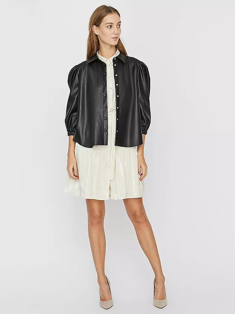 VERO MODA | Bluse in Lederoptik " VMBUTTERLOLA " | 