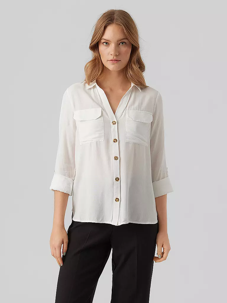 VERO MODA | Bluse langarm VMBUMPY | grau