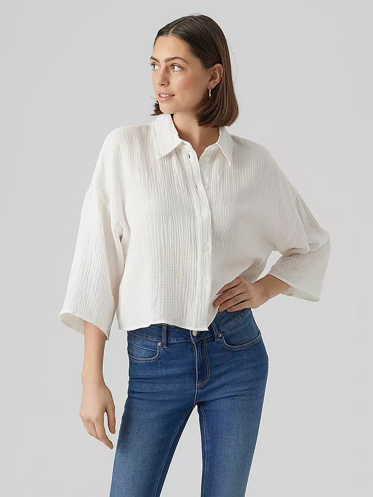 VERO MODA | Blusenshirt  VMNATALI CROP | weiss