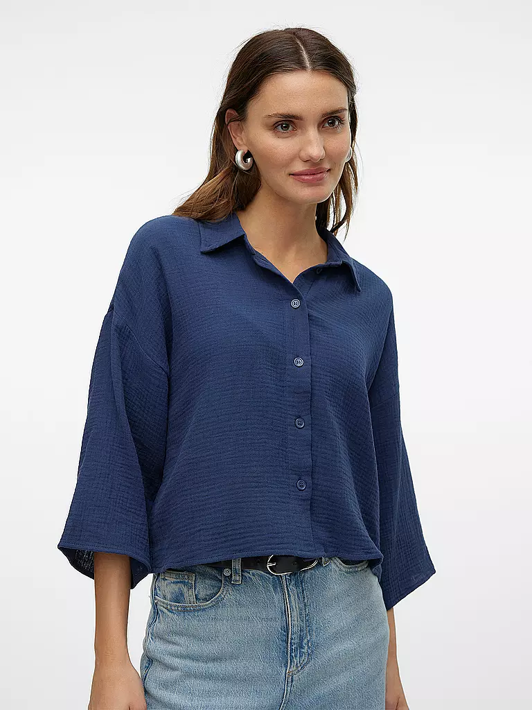 VERO MODA | Blusenshirt  VMNATALI CROP | dunkelblau
