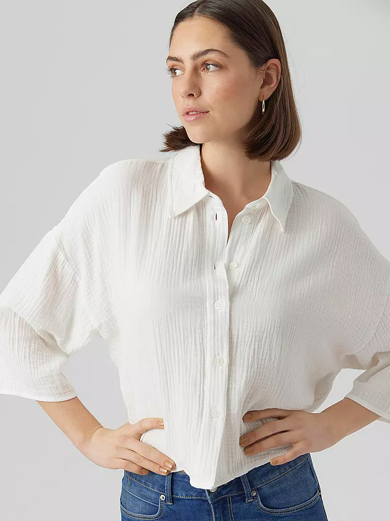 VERO MODA | Blusenshirt  VMNATALI CROP | weiss