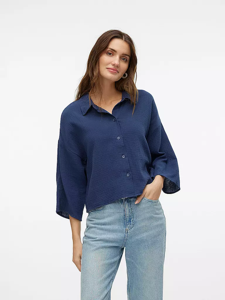 VERO MODA | Blusenshirt  VMNATALI CROP | dunkelblau