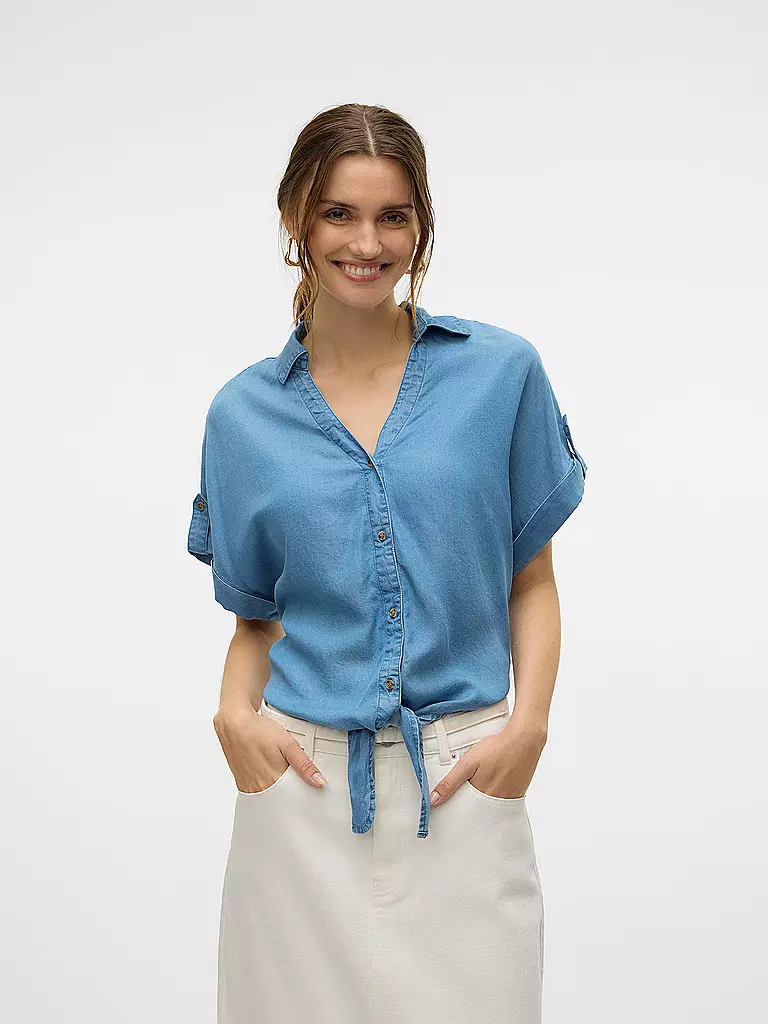 VERO MODA | Blusenshirt VMFLEUR | dunkelblau