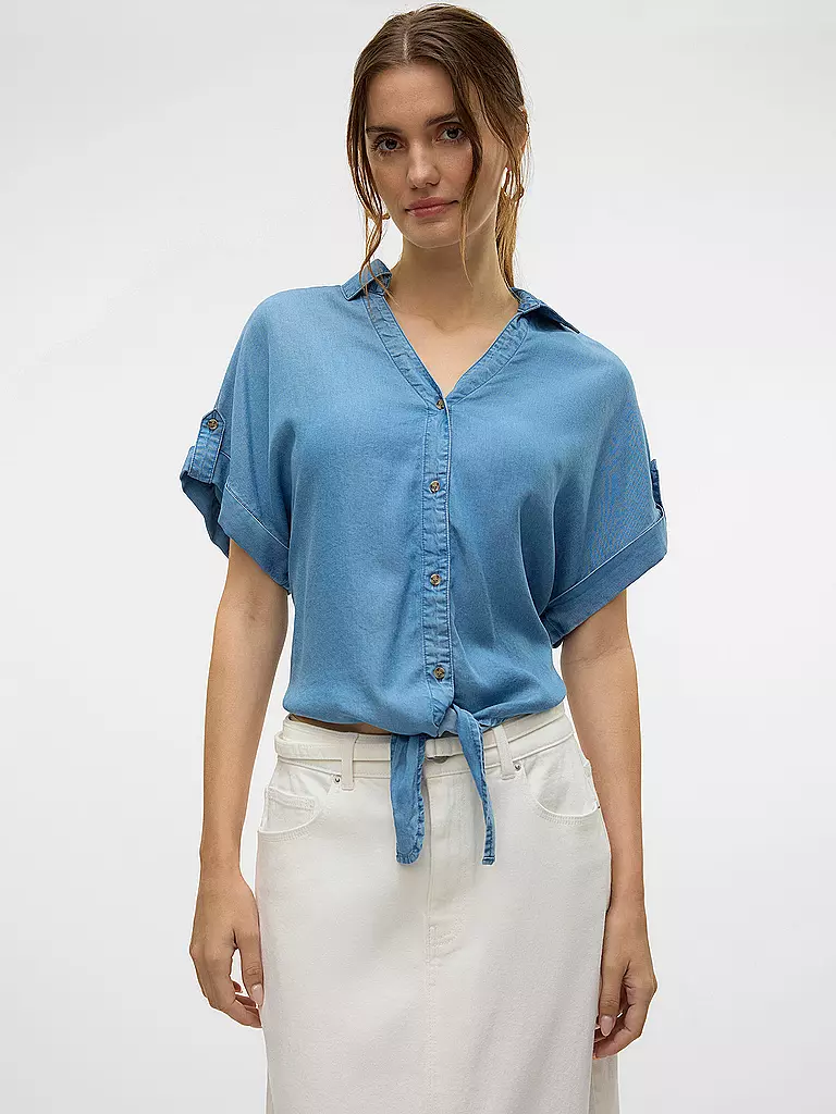 VERO MODA | Blusenshirt VMFLEUR | dunkelblau