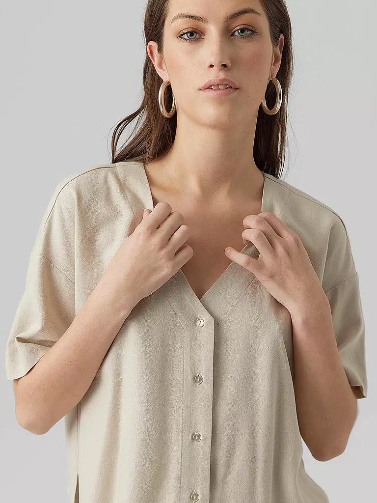 VERO MODA | Blusenshirt VMJESMILO | beige