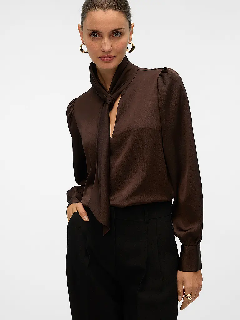 VERO MODA | Blusenshirt VMNINI  | braun
