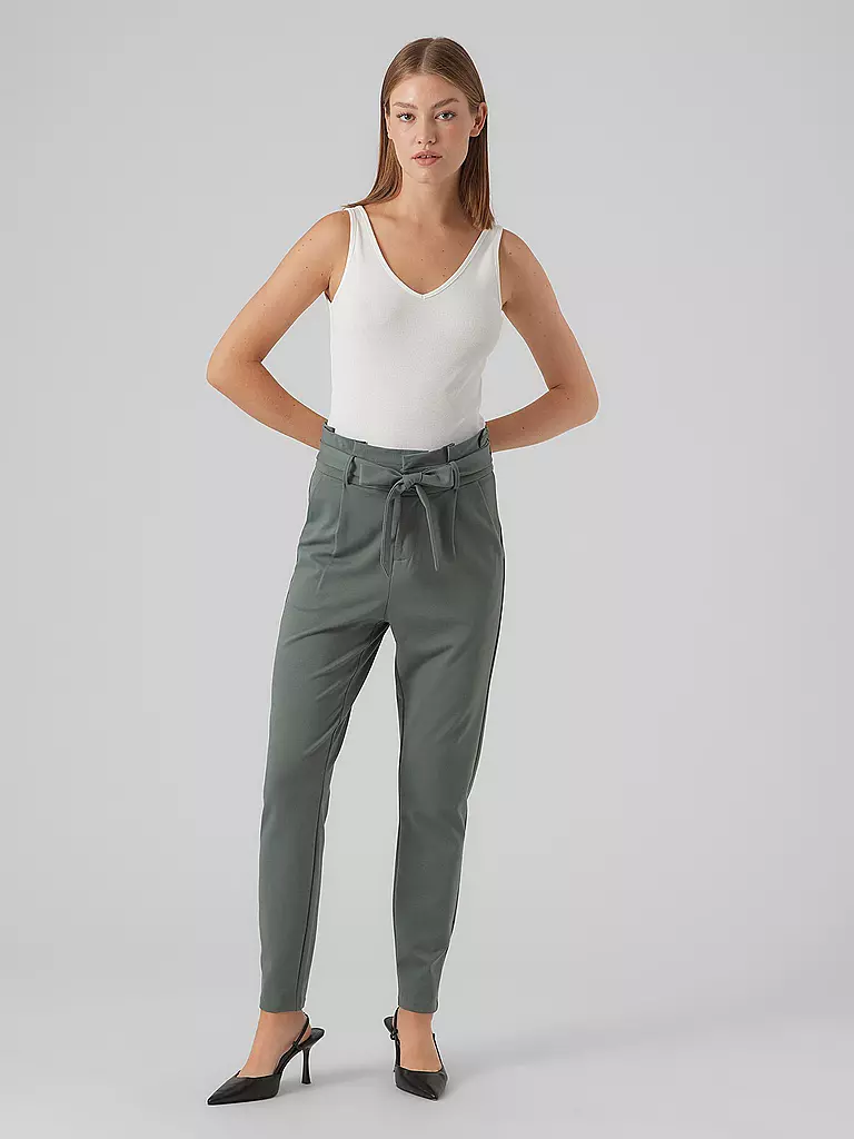VERO MODA | Highwaist Hose Loose Fit VMEVA | dunkelgrün