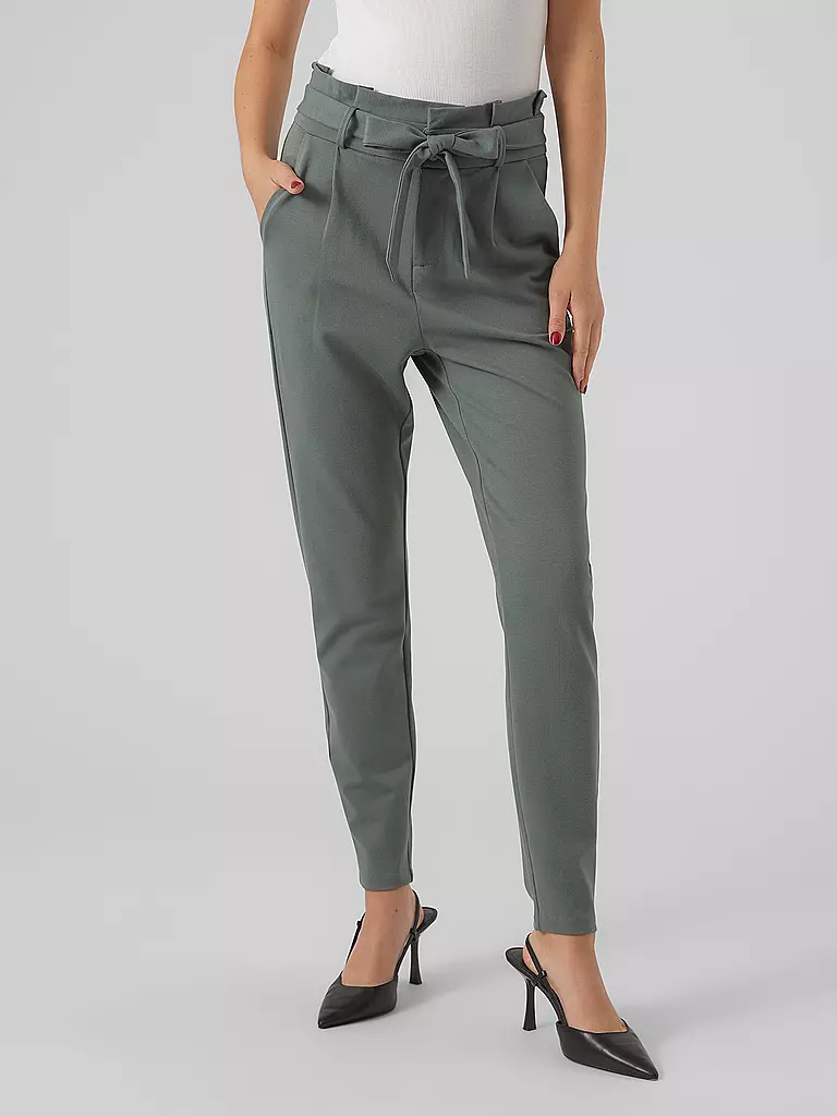 VERO MODA | Highwaist Hose Loose Fit VMEVA | dunkelgrün