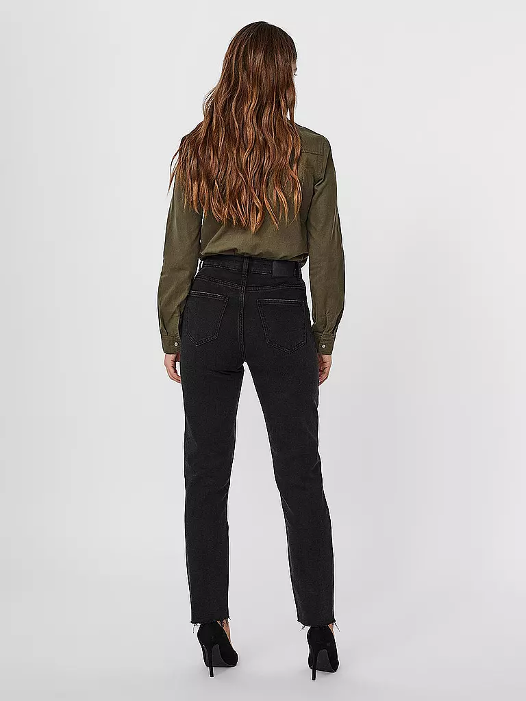 VERO MODA | Highwaist Jeans Straight Fit | schwarz