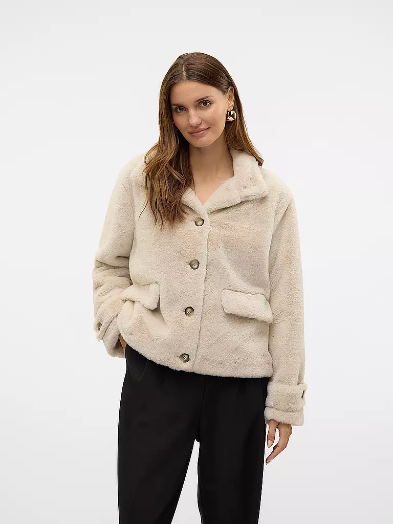 VERO MODA | Jacke in Felloptik VMSONJAEVA | beige