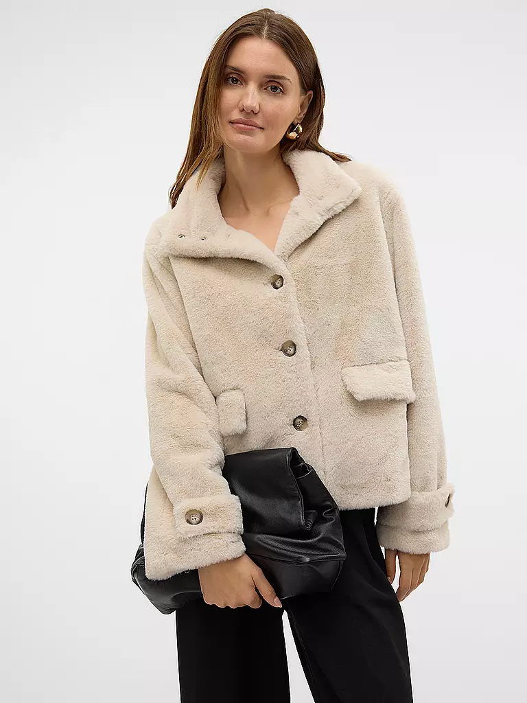 VERO MODA | Jacke in Felloptik VMSONJAEVA | beige