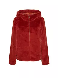 VERO MODA | Jacke in Felloptik VMSONJAHOODIE | dunkelrot