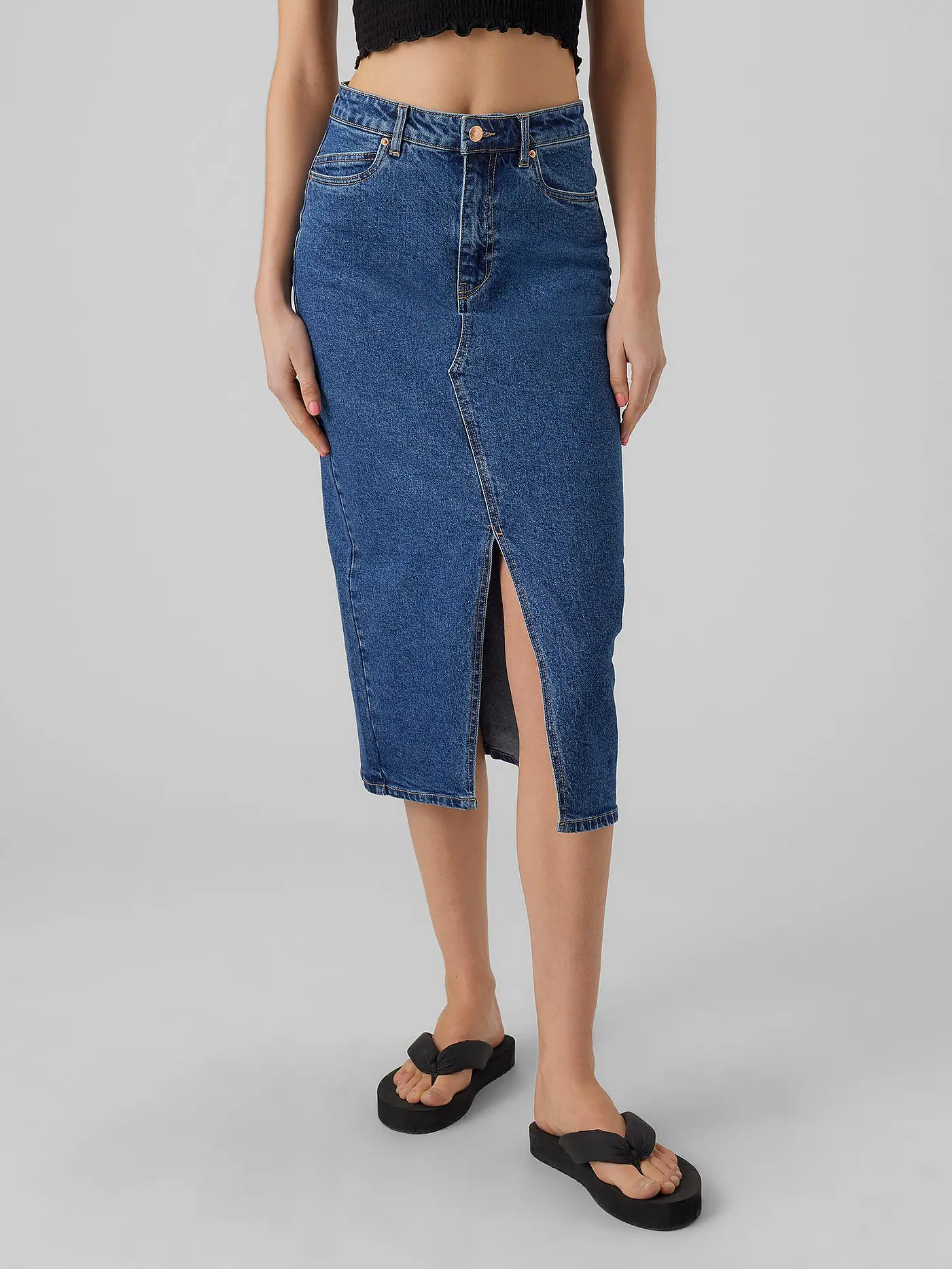 VERO MODA | Jeansrock VMVERI  | dunkelblau