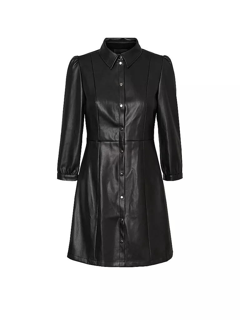 VERO MODA | Kleid in Lederoptik VMBUTTERMOLLY | schwarz