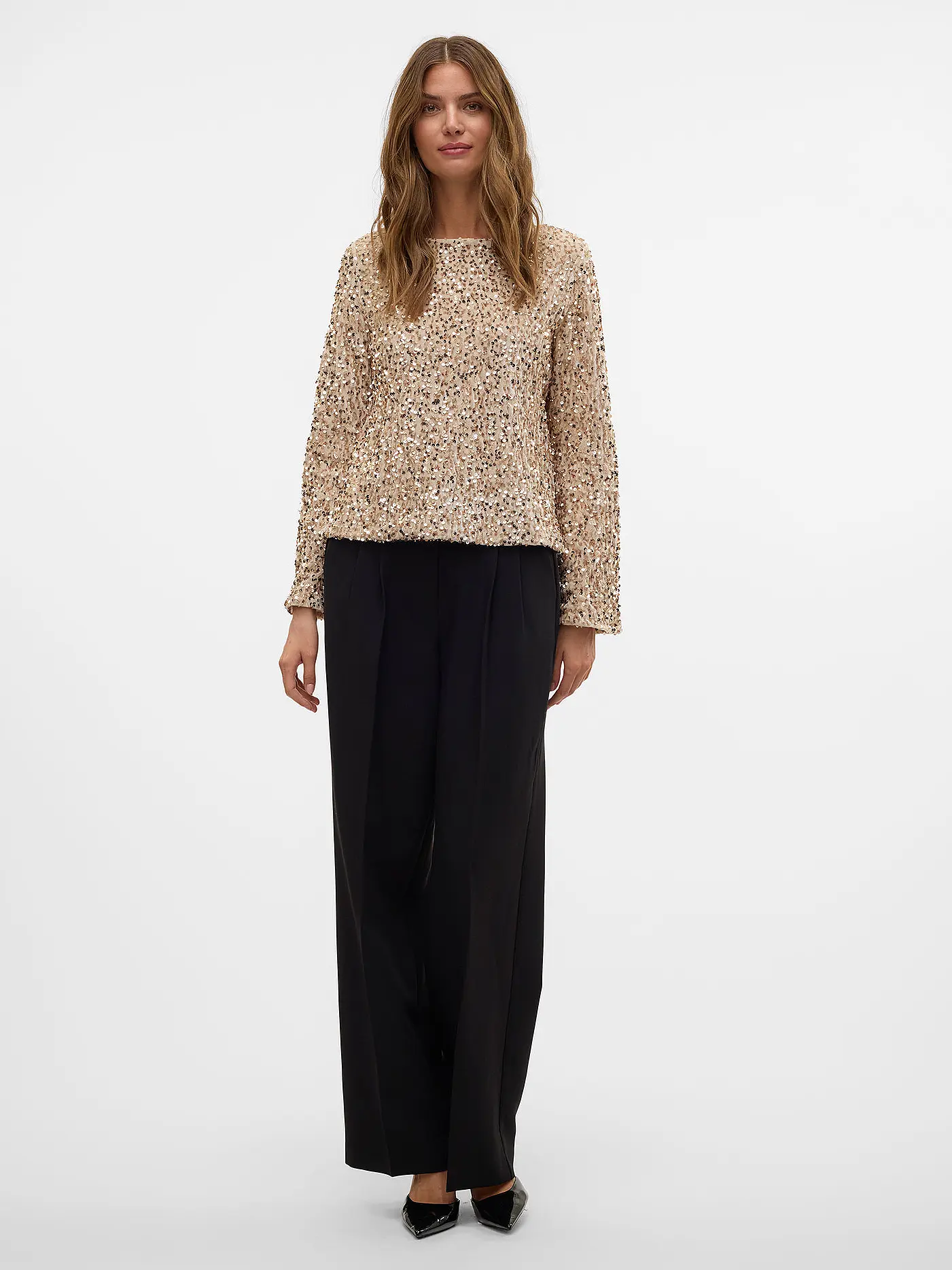 VERO MODA | Langarmshirt VMBELLA  | creme