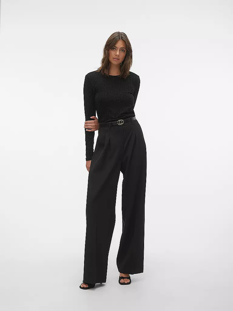 VERO MODA | Langarmshirt VMKANZ | schwarz